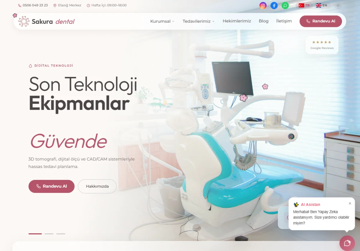 Dijital Diş Hekimliğinde Yeni Dönem: Yenilenen Web Sitemiz ve Akıllı Teknolojilerimizle Yayındayız!