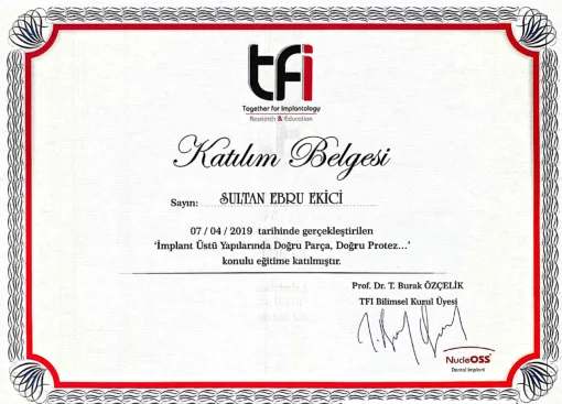 Katılım Belgesi